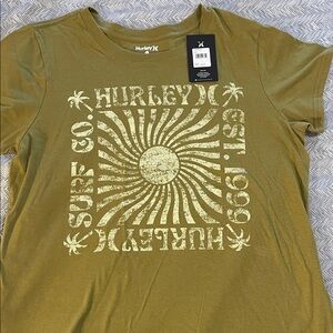 Hurley Olive Sunburst Graphic Tee